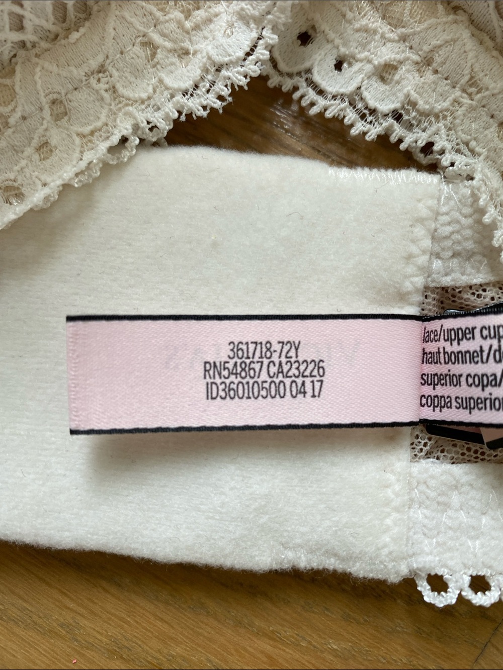 NWT! Victoria's Secret Dream Angels 34DDD Ivory Lace Longline Bra - Picture 7 of 15